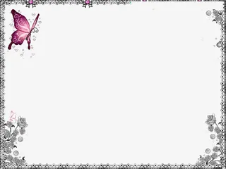 蝴蝶书信框免抠