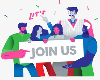 招聘广告抽象设计免抠