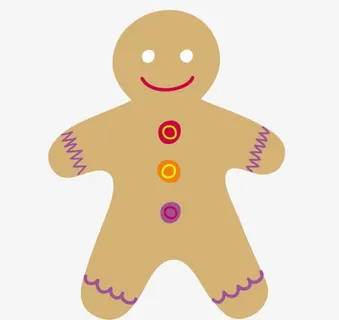 姜饼人图案免抠