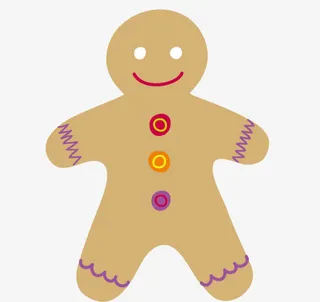 姜饼人图案免抠