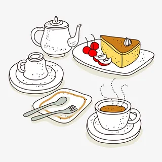 悠闲时光美好下午茶免抠