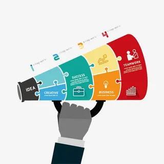 喇叭标贴素材免抠