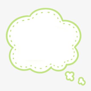 绿色可爱卡通对话框免抠