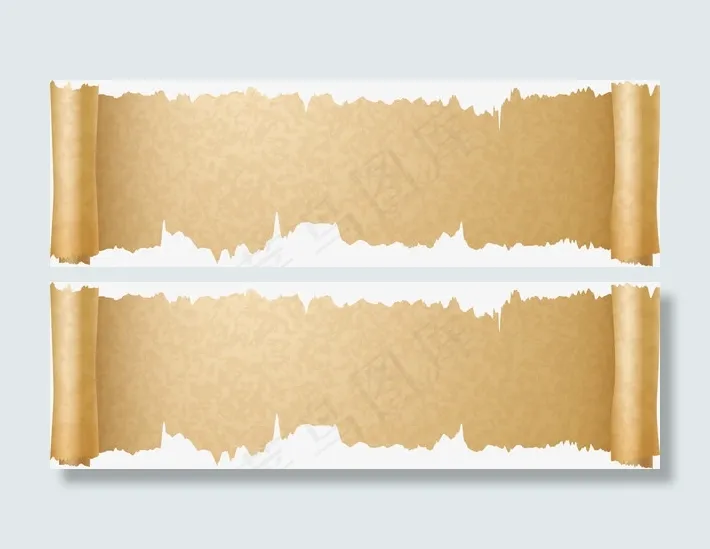 撕破矢量古卷免抠