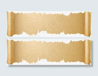 撕破矢量古卷免抠