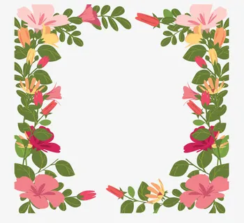 浪漫粉色春天边框免抠