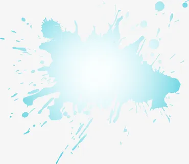 浅蓝色墨迹素材免抠