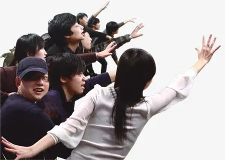 新年疯抢活动人物免抠