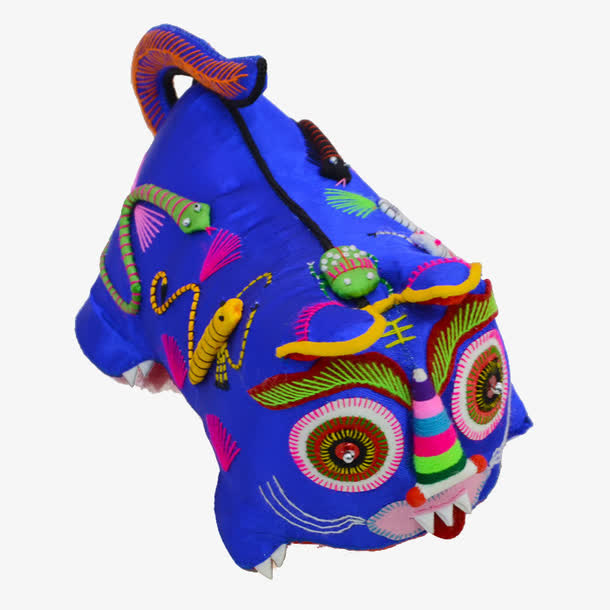 个性蓝色布老虎免抠