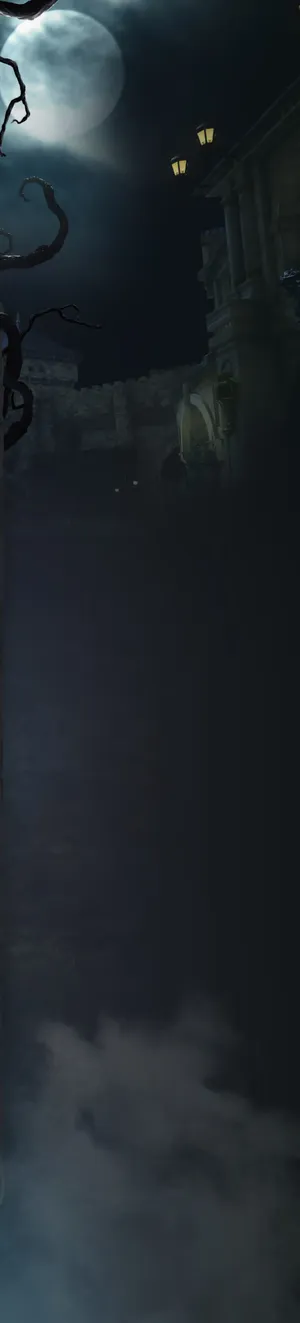 黑暗恐怖月下城堡免抠背景H5背景元素 黑暗恐怖月下城堡免抠背景H5背景元素