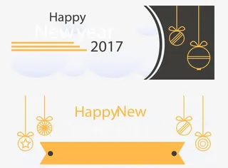 元旦除夕跨年横幅免抠