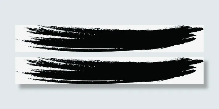 黑色中国风毛笔标签免抠