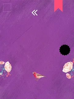 花鸟紫色简约促销高清