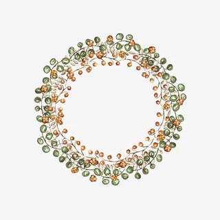 彩色的植物圆环免抠