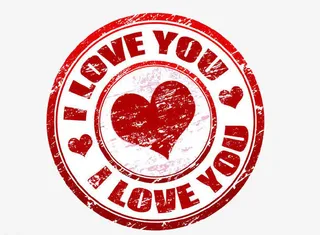 爱心公章图标元素免抠