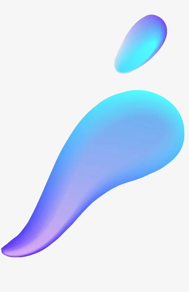 蓝色，白色，椭圆，紫色免抠