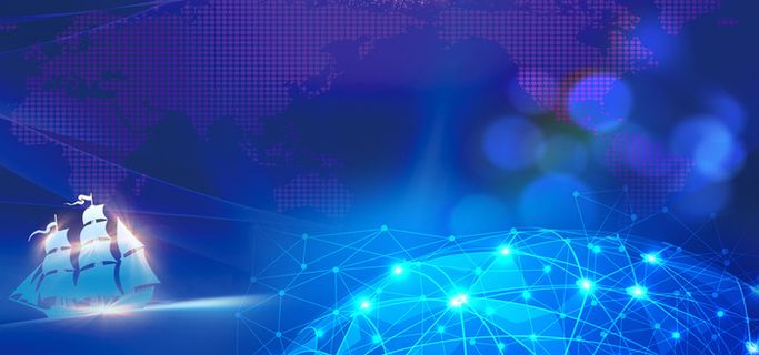 年会科技感蓝色海报背景高清