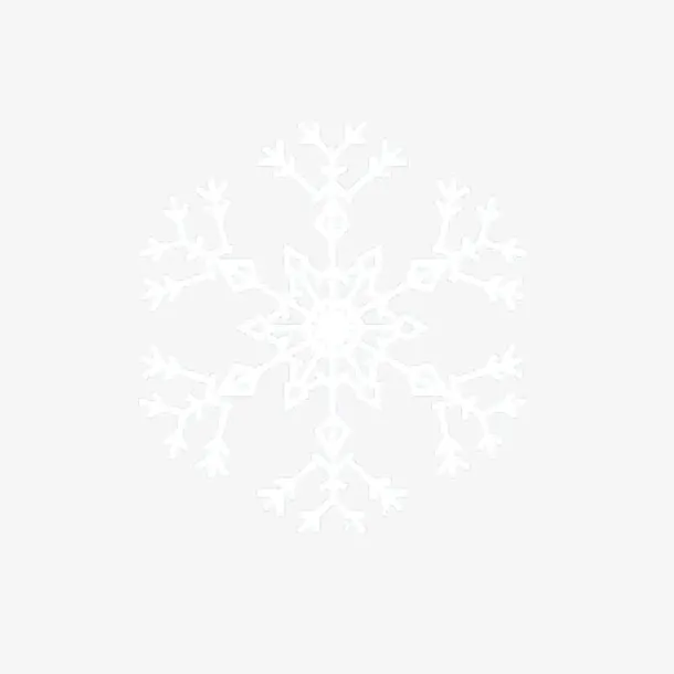 手绘白色雪花飘雪免抠