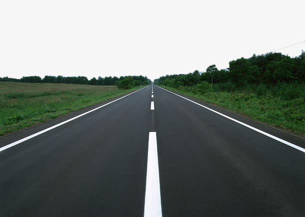 森林中的公路素材免抠