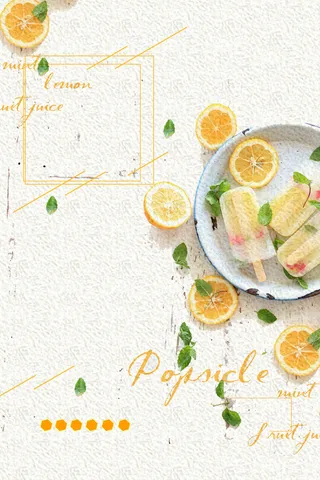 小清新时尚柠檬茶饮料海报背景高清