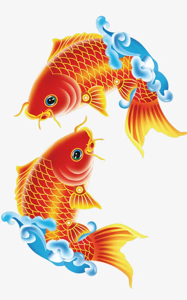 跳跃鲤鱼免抠