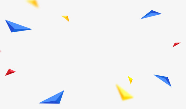 立体活动纸屑不规则三角形菱形效果免抠