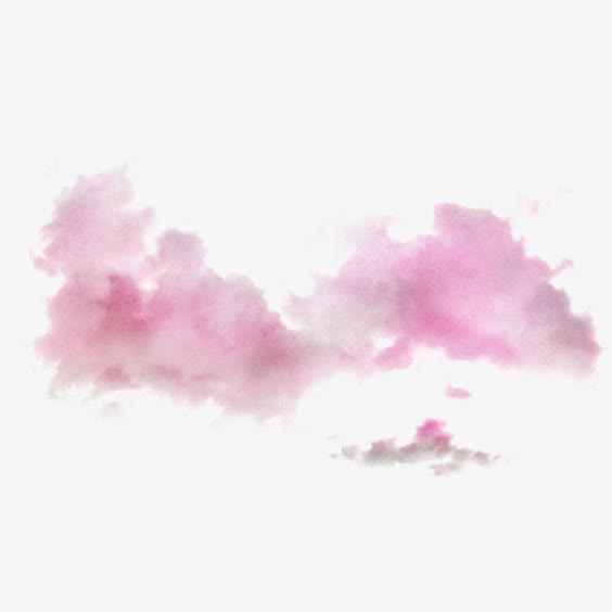 粉色水墨云朵免抠