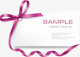 精美丝带礼品卡免抠