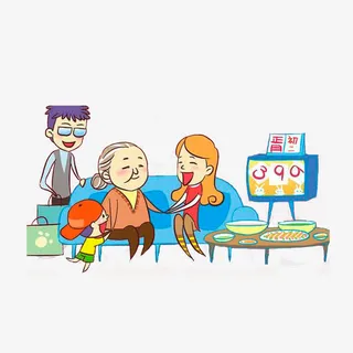 回娘家，一家热热闹闹的免抠