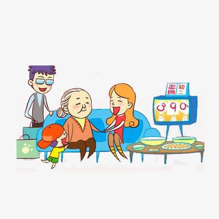 回娘家，一家热热闹闹的免抠