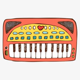 卡通电子琴免抠