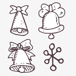 矢量手绘圣诞铃铛元素免抠