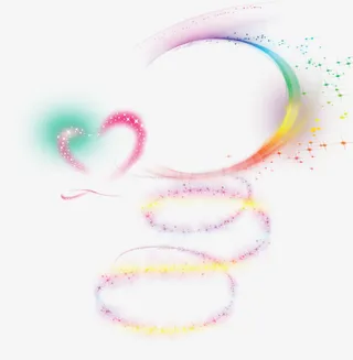 螺旋彩虹炫光免抠