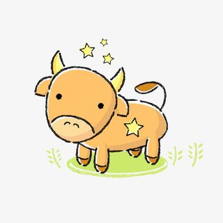 卡通小牛免抠