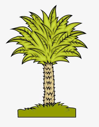 手绘可爱棕树素材免抠