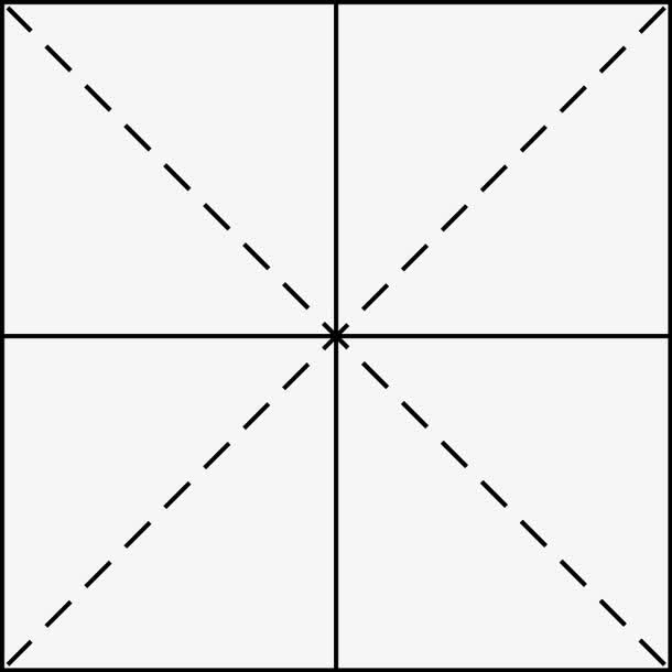 田字格毛笔字格子免抠
