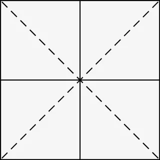 田字格毛笔字格子免抠