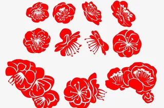 梅花漂亮的梅花花朵免抠