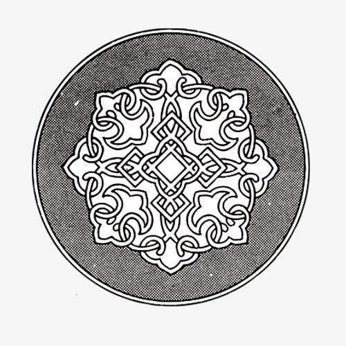 古风灰色底纹手绘免抠