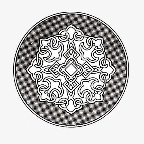 古风灰色底纹手绘免抠