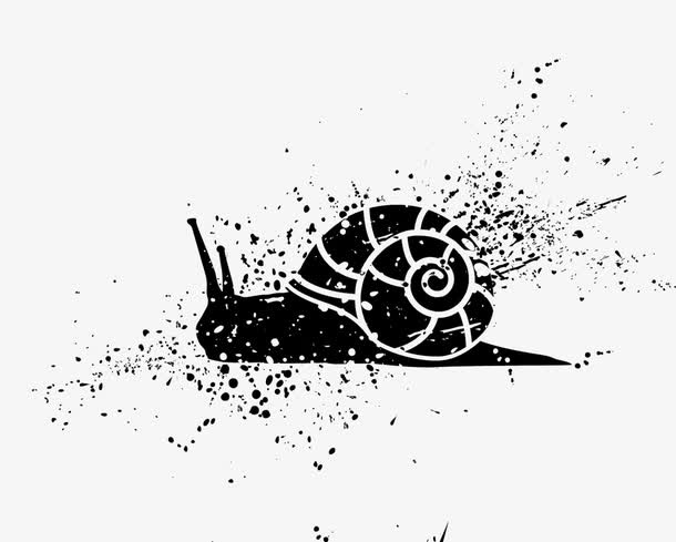 墨迹蜗牛免抠