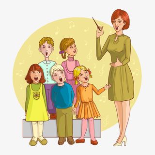 音乐课老师教学免抠