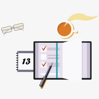 矢量办公书写本子免抠