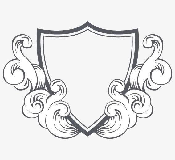 盾牌相框矢量免抠