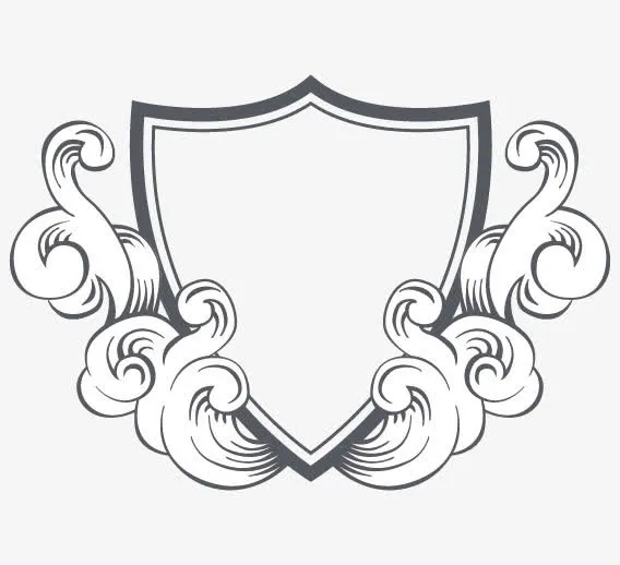 盾牌相框矢量免抠