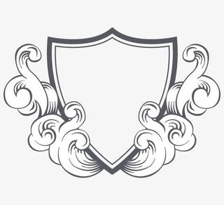 盾牌相框矢量免抠
