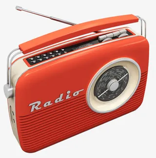 红色录音机免抠