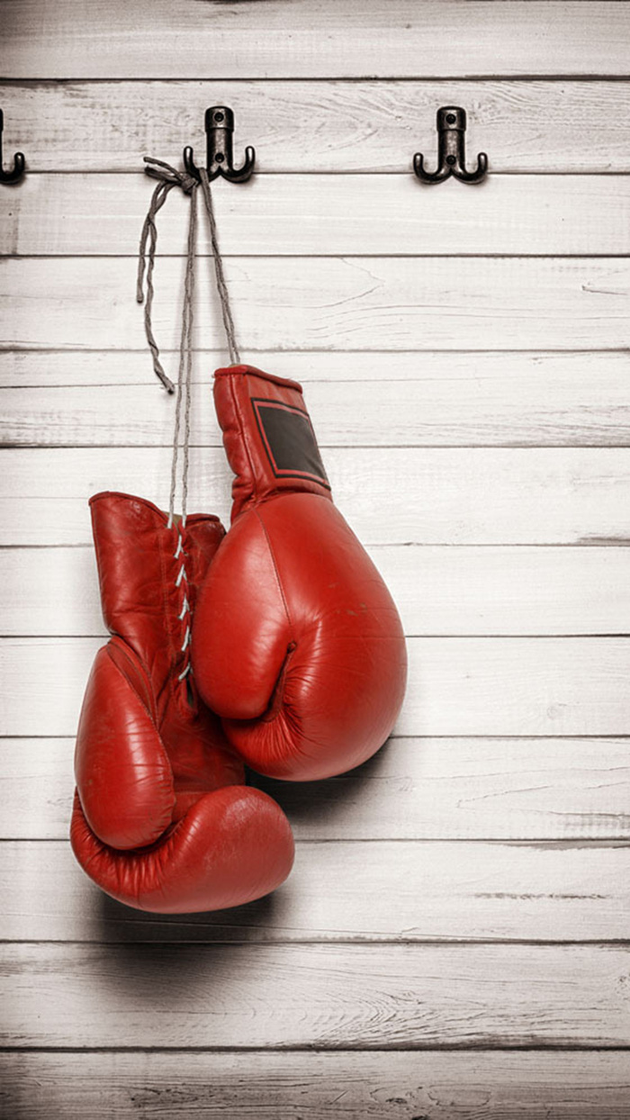 红色拳套图案背景图高清