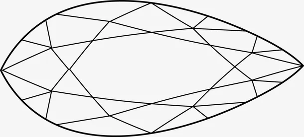 钻石矢量线稿图免抠