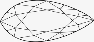 钻石矢量线稿图免抠